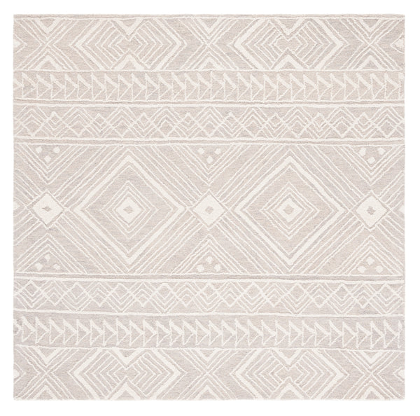 Safavieh Metro 908 Hand Tufted 100% Wool Pile Rug Grey / Ivory 100% Wool Pile MET908G-6SQ
