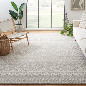 Safavieh Metro 908 Hand Tufted 100% Wool Pile Rug Grey / Ivory 100% Wool Pile MET908G-8