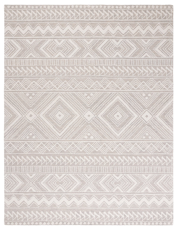 Safavieh Metro 908 Hand Tufted 100% Wool Pile Rug Grey / Ivory 100% Wool Pile MET908G-8