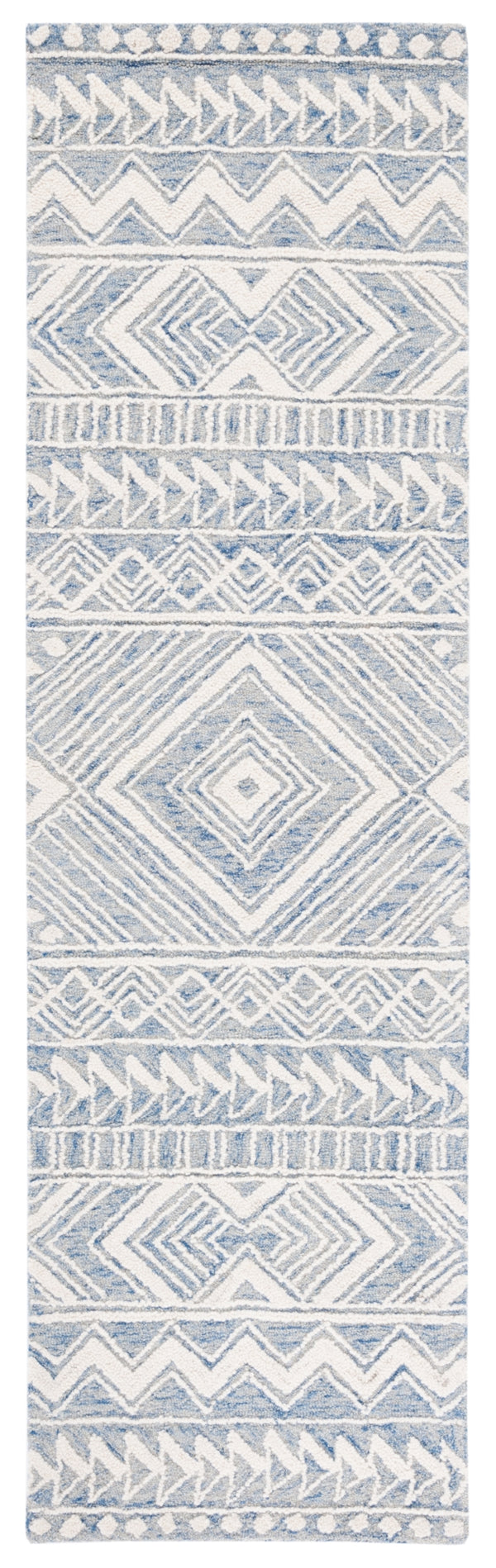 Safavieh Metro 908 Hand Tufted 100% Wool Pile Rug Blue / Ivory 100% Wool Pile MET908M-28
