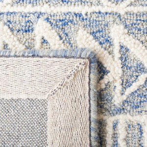 Safavieh Metro 908 Hand Tufted 100% Wool Pile Rug Blue / Ivory 100% Wool Pile MET908M-5
