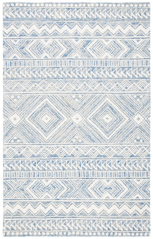 Safavieh Metro 908 Hand Tufted 100% Wool Pile Rug Blue / Ivory 100% Wool Pile MET908M-5