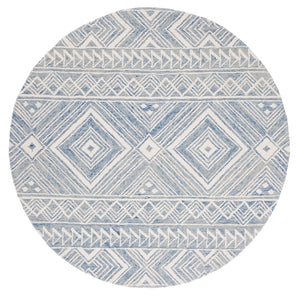 Safavieh Metro 908 Hand Tufted 100% Wool Pile Rug Blue / Ivory 100% Wool Pile MET908M-6R