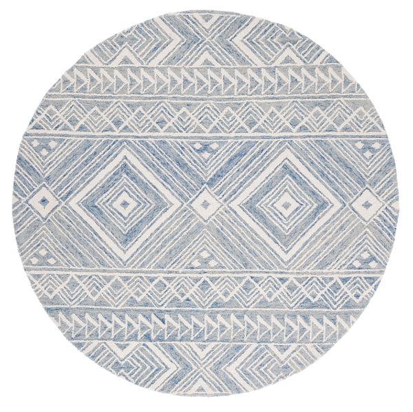 Safavieh Metro 908 Hand Tufted 100% Wool Pile Rug Blue / Ivory 100% Wool Pile MET908M-6R