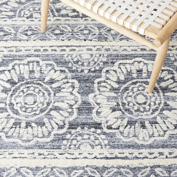 Safavieh Metro 910 Hand Tufted 50% Polyproplyne & 50% Wool Rug Grey / Ivory 50% polyproplyne & 50% Wool MET910F-5