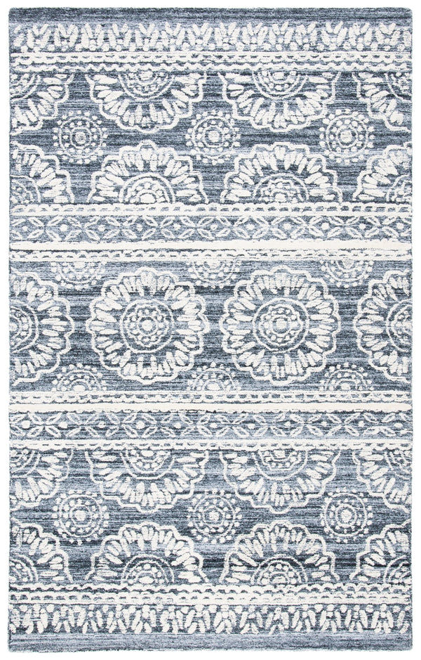 Safavieh Metro 910 Hand Tufted 50% Polyproplyne & 50% Wool Rug Grey / Ivory 50% polyproplyne & 50% Wool MET910F-5