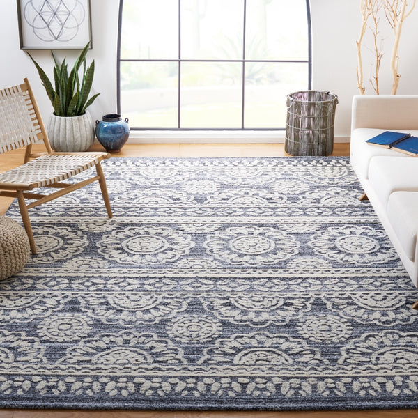 Safavieh Metro 910 Hand Tufted 50% Polyproplyne & 50% Wool Rug Grey / Ivory 50% polyproplyne & 50% Wool MET910F-8