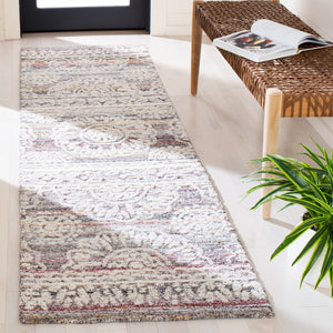 Safavieh Metro 910 Hand Tufted 50% Polyproplyne & 50% Wool Rug Red / Ivory 50% polyproplyne & 50% Wool MET910Q-28