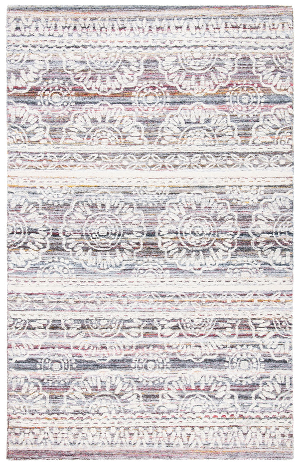 Safavieh Metro 910 Hand Tufted 50% Polyproplyne & 50% Wool Rug Red / Ivory 50% polyproplyne & 50% Wool MET910Q-5