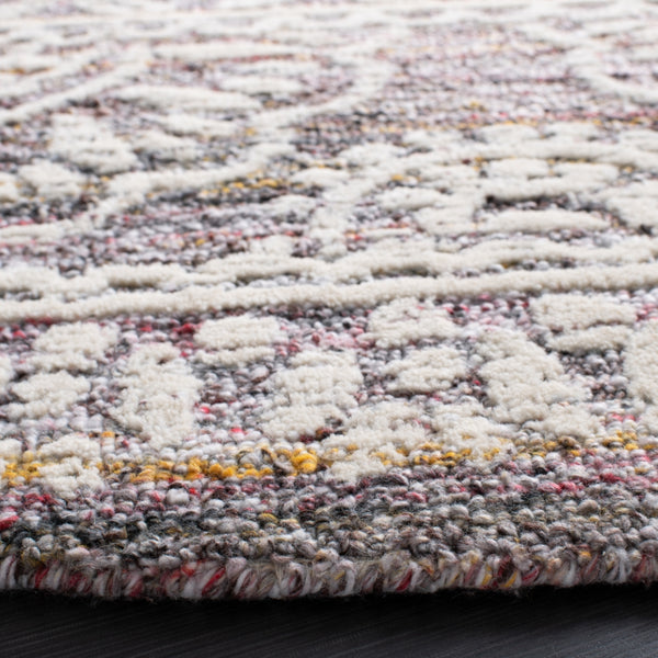 Safavieh Metro 910 Hand Tufted 50% Polyproplyne & 50% Wool Rug Red / Ivory 50% polyproplyne & 50% Wool MET910Q-6R