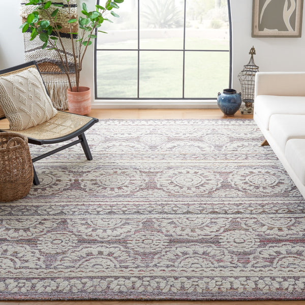 Safavieh Metro 910 Hand Tufted 50% Polyproplyne & 50% Wool Rug Red / Ivory 50% polyproplyne & 50% Wool MET910Q-8