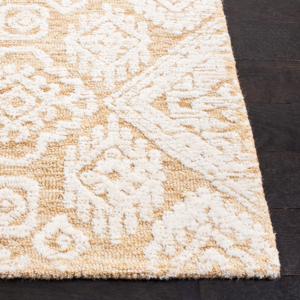 Safavieh Metro 987 Hand Tufted 100% Fine Indian Wool Pile Rug Gold / Ivory 100% Fine Indian Wool Pile MET987D-4