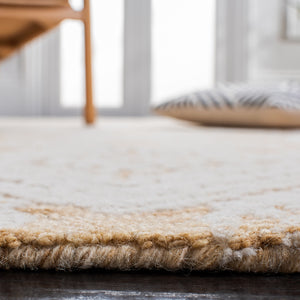 Safavieh Metro 987 Hand Tufted 100% Fine Indian Wool Pile Rug Gold / Ivory 100% Fine Indian Wool Pile MET987D-5