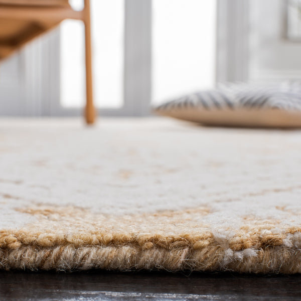 Safavieh Metro 987 Hand Tufted 100% Fine Indian Wool Pile Rug Gold / Ivory 100% Fine Indian Wool Pile MET987D-5
