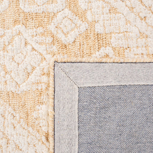 Safavieh Metro 987 Hand Tufted 100% Fine Indian Wool Pile Rug Gold / Ivory 100% Fine Indian Wool Pile MET987D-5