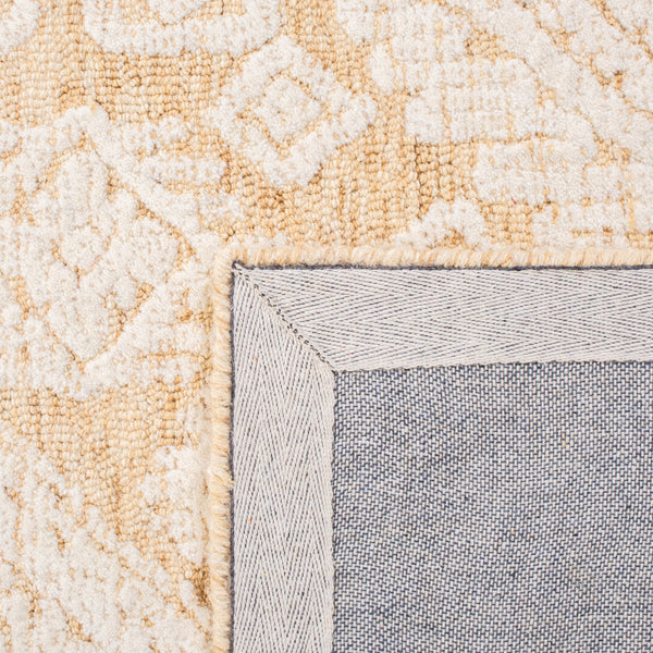 Safavieh Metro 987 Hand Tufted 100% Fine Indian Wool Pile Rug Gold / Ivory 100% Fine Indian Wool Pile MET987D-5
