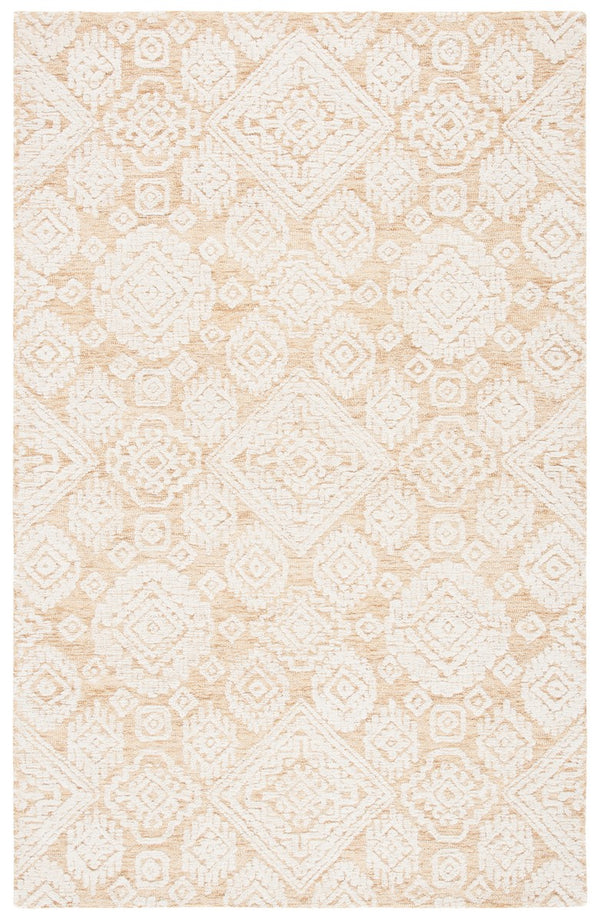 Safavieh Metro 987 Hand Tufted 100% Fine Indian Wool Pile Rug Gold / Ivory 100% Fine Indian Wool Pile MET987D-4