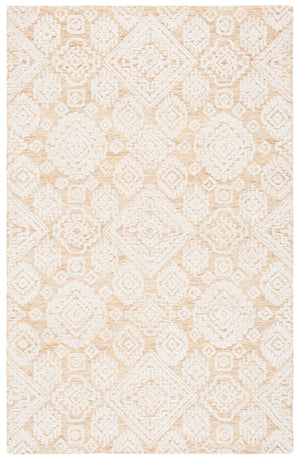 Safavieh Metro 987 Hand Tufted 100% Fine Indian Wool Pile Rug Gold / Ivory 100% Fine Indian Wool Pile MET987D-5