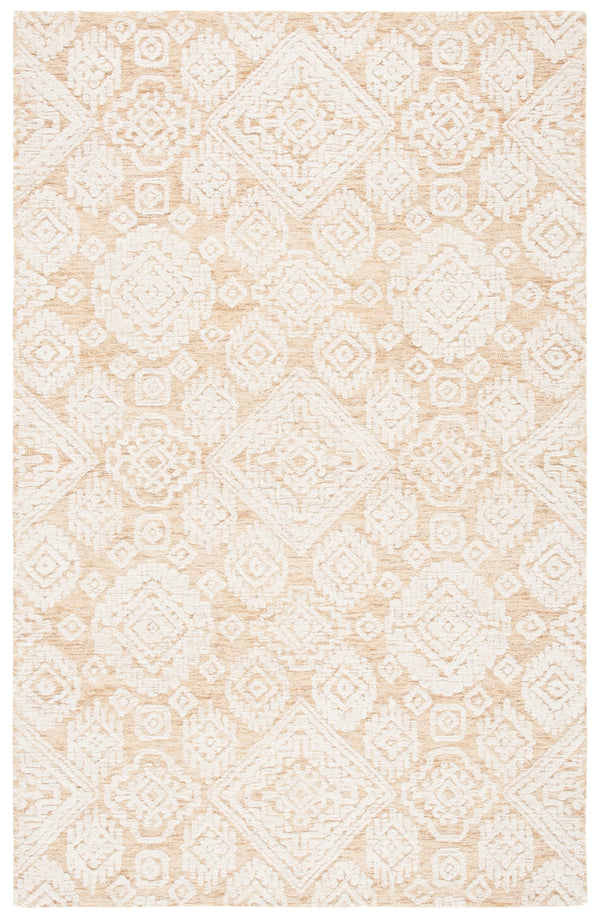 Safavieh Metro 987 Hand Tufted 100% Fine Indian Wool Pile Rug Gold / Ivory 100% Fine Indian Wool Pile MET987D-5