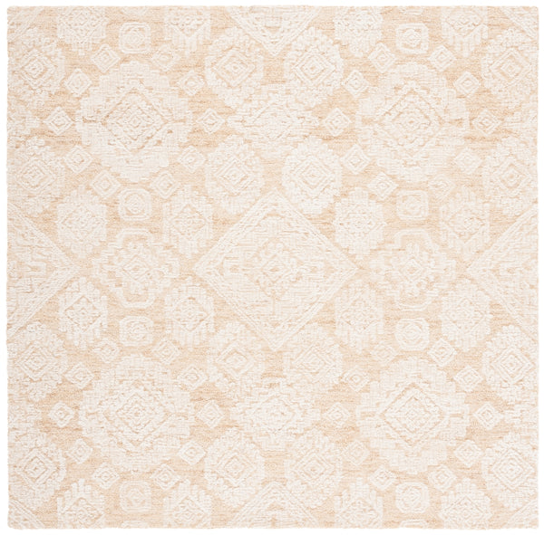 Safavieh Metro 987 Hand Tufted 100% Fine Indian Wool Pile Rug Gold / Ivory 100% Fine Indian Wool Pile MET987D-6SQ
