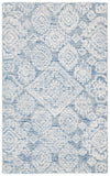 Safavieh Metro 987 Hand Tufted 100% Fine Indian Wool Pile Rug Blue / Ivory 100% Fine Indian Wool Pile MET987M-3