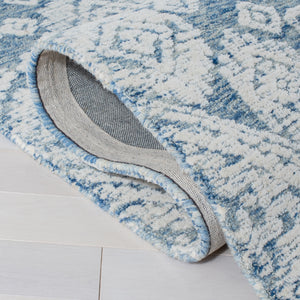 Safavieh Metro 987 Hand Tufted 100% Fine Indian Wool Pile Rug Blue / Ivory 100% Fine Indian Wool Pile MET987M-5
