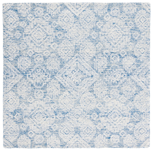 Safavieh Metro 987 Hand Tufted 100% Fine Indian Wool Pile Rug Blue / Ivory 100% Fine Indian Wool Pile MET987M-6SQ