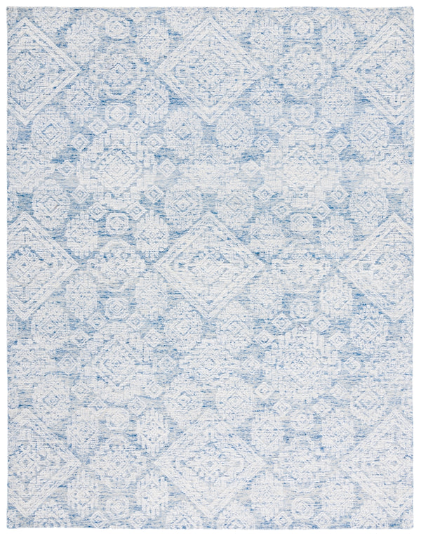 Safavieh Metro 987 Hand Tufted 100% Fine Indian Wool Pile Rug Blue / Ivory 100% Fine Indian Wool Pile MET987M-8