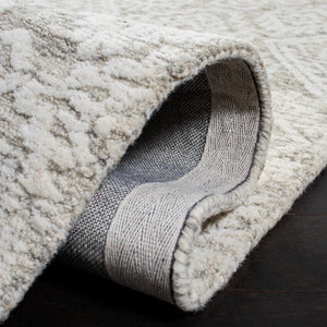 Safavieh Metro 987 Hand Tufted 100% Fine Indian Wool Pile Rug Light Brown / Ivory 100% Fine Indian Wool Pile MET987T-5