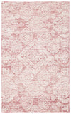 Safavieh Metro 987 Hand Tufted 100% Fine Indian Wool Pile Rug Dark Pink / Ivory 100% Fine Indian Wool Pile MET987U-3