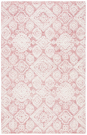 Safavieh Metro 987 Hand Tufted 100% Fine Indian Wool Pile Rug Dark Pink / Ivory 100% Fine Indian Wool Pile MET987U-4