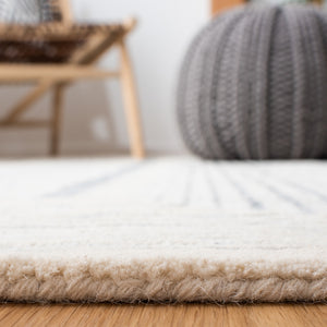 Safavieh Metro 991 Hand Tufted 60% Pet Yarn, 40% Wool Rug Dark Grey / Ivory 60% Pet yarn, 40% Wool MET991H-5