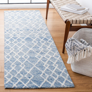 Safavieh Metro 994 Hand Tufted 100% Fine Indian Wool Pile Rug Blue / Ivory 100% Fine Indian Wool Pile MET994M-28