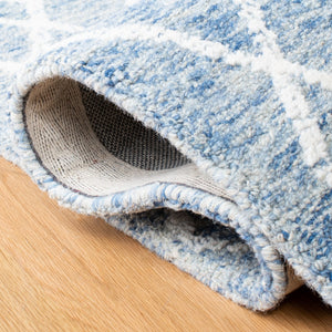 Safavieh Metro 994 Hand Tufted 100% Fine Indian Wool Pile Rug Blue / Ivory 100% Fine Indian Wool Pile MET994M-4