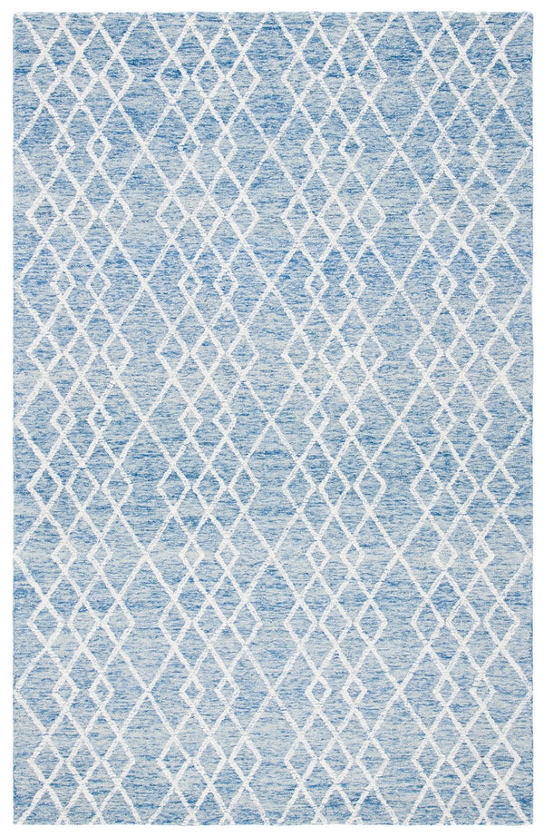 Safavieh Metro 994 Hand Tufted 100% Fine Indian Wool Pile Rug Blue / Ivory 100% Fine Indian Wool Pile MET994M-4
