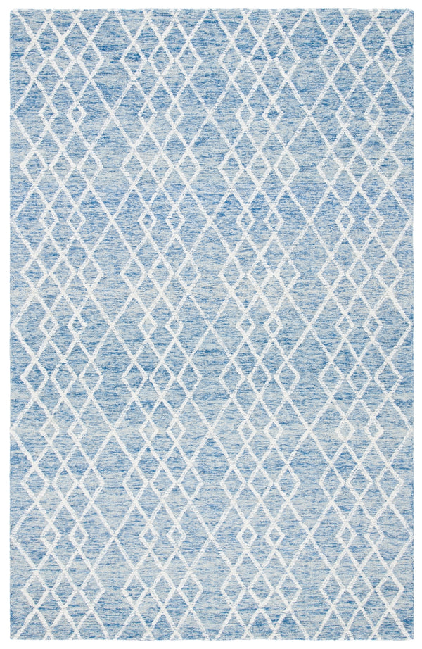 Safavieh Metro 994 Hand Tufted 100% Fine Indian Wool Pile Rug Blue / Ivory 100% Fine Indian Wool Pile MET994M-5