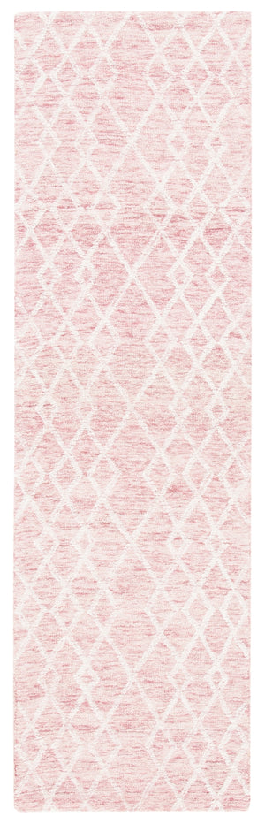 Safavieh Metro 994 Hand Tufted 100% Fine Indian Wool Pile Rug Pink / Ivory 100% Fine Indian Wool Pile MET994U-28