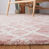 Safavieh Metro 994 Hand Tufted 100% Fine Indian Wool Pile Rug Pink / Ivory 100% Fine Indian Wool Pile MET994U-5