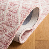 Safavieh Metro 994 Hand Tufted 100% Fine Indian Wool Pile Rug Pink / Ivory 100% Fine Indian Wool Pile MET994U-5