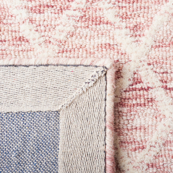 Safavieh Metro 994 Hand Tufted 100% Fine Indian Wool Pile Rug Pink / Ivory 100% Fine Indian Wool Pile MET994U-5