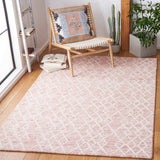 Safavieh Metro 994 Hand Tufted 100% Fine Indian Wool Pile Rug Pink / Ivory 100% Fine Indian Wool Pile MET994U-5