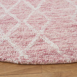 Safavieh Metro 994 Hand Tufted 100% Fine Indian Wool Pile Rug Pink / Ivory 100% Fine Indian Wool Pile MET994U-6R