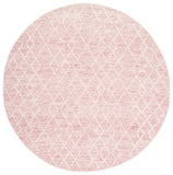 Safavieh Metro 994 Hand Tufted 100% Fine Indian Wool Pile Rug Pink / Ivory 100% Fine Indian Wool Pile MET994U-6R