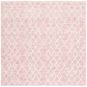 Safavieh Metro 994 Hand Tufted 100% Fine Indian Wool Pile Rug Pink / Ivory 100% Fine Indian Wool Pile MET994U-6SQ