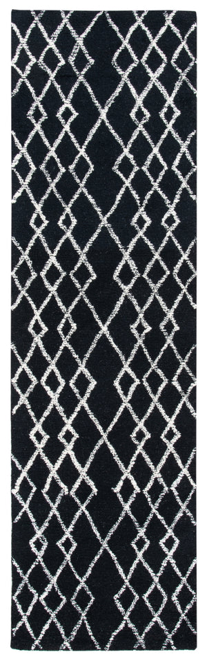 Safavieh Metro 994 Hand Tufted 100% Fine Indian Wool Pile Rug Black / Ivory 100% Fine Indian Wool Pile MET994Z-28