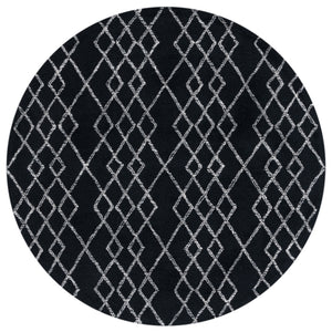 Safavieh Metro 994 Hand Tufted 100% Fine Indian Wool Pile Rug Black / Ivory 100% Fine Indian Wool Pile MET994Z-6R