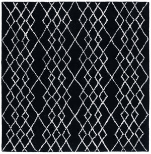 Safavieh Metro 994 Hand Tufted 100% Fine Indian Wool Pile Rug Black / Ivory 100% Fine Indian Wool Pile MET994Z-6SQ