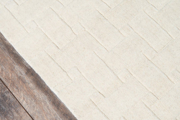 Momeni Metro MT-21 Hand Tufted Contemporary Solid Indoor Area Rug Ivory 8' x 11' METROMT-21IVY80B0