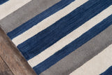 Momeni Metro MT-27 Hand Tufted Contemporary Striped Indoor Area Rug Navy 8' x 11' METROMT-27NVY80B0