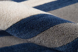 Momeni Metro MT-27 Hand Tufted Contemporary Striped Indoor Area Rug Navy 8' x 11' METROMT-27NVY80B0